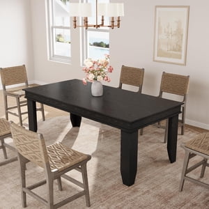Farmhouse Dining Table for 6-8 People, 71" Long Wood Kitchen Table with Sturdy Frame & Rustic Wooden Finish, 6-8 Seats Large Rectangular Tables for Dinner, Kitchen, Dining Room