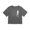 thumbnail image 2 of Batman Introducing Catwoman Women's Boxy Cropped T-Shirt Casual Graphic Tee, 2 of 6