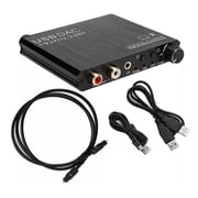 TAPDRA 192kHz DAC Digital Audio Converter USB Sound Card Optical Coaxial RCA 3.5mm Volume Bass Control for Home Theater Systems Amplifiers