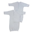 thumbnail image 1 of Bambini Preemie Solid Blue Gown - 2 Pack, 1 of 2