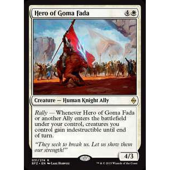 MtG Battle for Zendikar Rare Hero of Goma Fada (Foil) #31