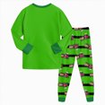 thumbnail image 7 of TOWED22 Toddler Boys Fall Winter Outfits 2Pcs Long Sleeve Printed Round Neck Pullover Top Elastic Waist Joggers Soft Clothes(Green,7-8 Y), 7 of 7