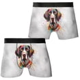 thumbnail image 3 of Watercolor Drip German Shorthaired Pointer Pop Art Colorful Portrait Artwork All Over Print Boxer Briefs Underwear for Men Dad GSP Lover Dog Gift - 01009, 3 of 6