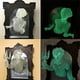 thumbnail image 4 of Estatua de espejo fantasma brillante, fantasma luminoso en espejo, escultura de pared de terror 3D, decoración de Halloween, escultura de fantasma que emerge de un espejo antiguo de resina fundida (B), 4 of 5