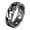 Retro color, variant on Titaniums Steel Adjustable Chain Link Rings for Men Jewelry Sweat Resistant Designs Hollow Craftsmanship Unisex Sizing