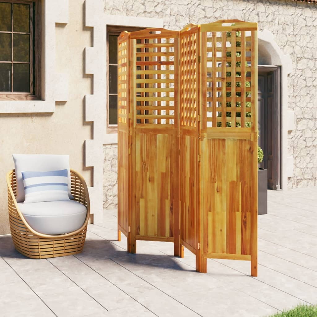 vidaXL 3-Panel Room Divider 47.8"x0.8"x70.9" Solid Wood Acacia
