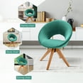 thumbnail image 6 of Costway Mid Century Modern Swivel Accent Chair Fabric Armchair Velvet Living Room Green, 6 of 11