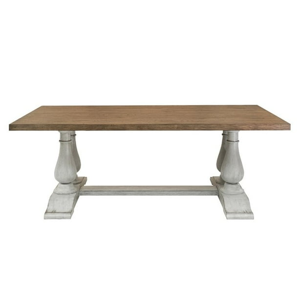 Light Oak Wood Pedestal Dining Table In Brown And White Com Light Oak Wood Pedestal Dining Table In, Pedestal Farm Table