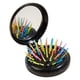 thumbnail image 4 of Peine con espejo con espejo de maquillaje para mujeres y niñas, cepillo de pelo plegable de bolsillo. Negro, 4 of 9