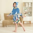 thumbnail image 4 of FORMRS Niños Bathrobe Unisex Hooded Robe Soft Plush Pajamas Sleepwear, Size 2-3T, Abstract Snow Mountain, 4 of 7