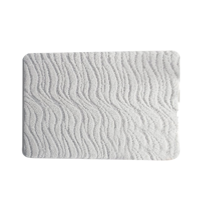 Bathroom Rugs and Mats Sets Extra Thick Microfiber Striped Door Mat - Non-Slip Bathroom Kitchen Entry Rug Water-Absorbent Floor Mat for Bathroom Kitchen Doorway Foot Mat Fall Door Mat