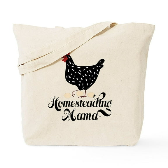 CafePress - Homesteading Mama Backyard Chicken Farmer - Unisex Canvas Tote Bag, Beige, 1-Piece