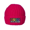 thumbnail image 1 of Gravity Threads LGBTQ+ Rainbow Fists Knitted Cuffed Beanie - Hot Pink, 1 of 1