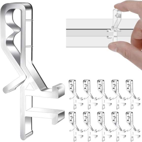 Valance Clips for Window Blinds Clear Plastic Retainer Holder for Valance Replacement