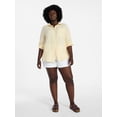 thumbnail image 2 of Terra & Sky Women's Plus Size Double Cloth Boyfriend Shirt, Sizes 0X-5X, 2 of 5