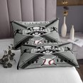 thumbnail image 4 of YST Sports Quilt Set Queen,Baseball Players Coverlet Set,Boys Bedspread Set,Baseball Bat Fan Bed Cover with 2 Pillowcases Lightweight Soft,Chicago W S, 4 of 4