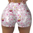 thumbnail image 2 of Haiem Easter Rabbit No Front Seam Biker Shorts for Women Yoga Workout Gym Bike Shorts with Tummy Control Moisture-Wicking-XX-Large, 2 of 9