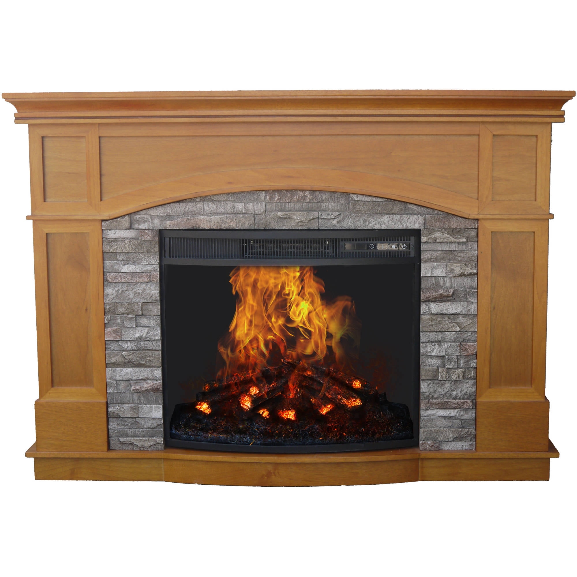 Decor Flame Electric  Fireplace  with 50 Mantle Walmart 