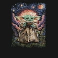 thumbnail image 2 of Men's Star Wars: The Mandalorian The Child Starry Night Long Sleeve Shirt Black 2X Large, 2 of 3