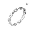 thumbnail image 2 of Sonducket Regalo de joyería de compromiso de aniversario de dedo con incrustaciones de diamantes de imitación para mujeres y niñas 8 Ropa, zapatos y accesorios Miscelánea Plata 8 #, 2 of 7