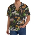 thumbnail image 1 of Fotbe Farm Animals 2 Camisa Estampada de Manga Corta para Hombre, Casual de Verano, Estilo Playero, Sin Arrugas-XX-Large, 1 of 5