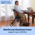 thumbnail image 5 of Medline Premium Empower Rollator Walker with Memory Foam Seat, Gray & Black, 300 lb. Weight Capacity, 8" Wheels, Microban®, 5 of 6