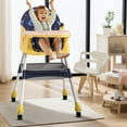 thumbnail image 4 of Yabanana Portable Foldable Baby High Chair, Infant Baby Highchair with Double-Layer Tray and Toy Rack, Yellow, 4 of 12
