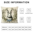 thumbnail image 5 of JEUXUS  Vintage Easter Pillow Covers Retro Farm Rabbit Throw Pillow Case Royal Bunny Decorative Pillow Case Holiday Cushion Cover for Farmhouse Home Office Safe Decoration,, 5 of 5