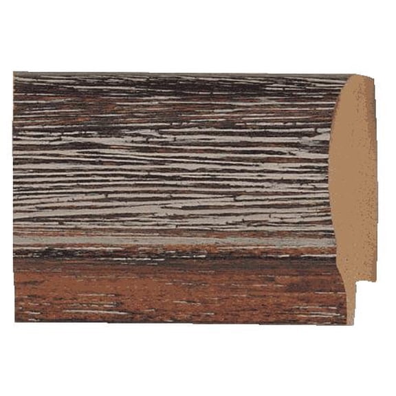 Picture Frame Moulding (Wood) 100Ft Bundle - Rustic Wood Finish - 1.5" Width - 3/8" Rabbet Depth