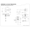 thumbnail image 5 of Kingston Brass KSD3547NX Hamilton One-Handle Single-Hole Bathroom Faucet with Deck Plate and Push Pop-Up Drain, Brushed Brass, 5 of 7