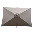thumbnail image 4 of 6 x 9 FT Patio Umbrella, Waterproof Umbrella with Crank and Push Button Tilt without Flap, Heavy Duty Umbrella for Garden Backyard Pool Swimming Pool Market, Mushroom, 4 of 7