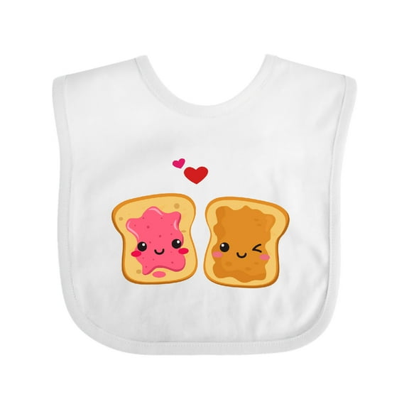 Inktastic Peanut Butter and Jelly Boys or Girls Baby Bib