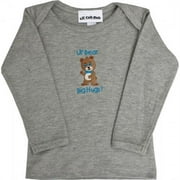 Lil Cub Hub 4CLSTBBG-1218 Grey Long Sleeve T-Shirt - Boy Bear- 12-18 months