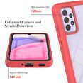 thumbnail image 5 of Nalacover Case for Samsung Galaxy A14 5G,Bult-in HD Screen Protctor 360 Protection Shockproof Rugged Clear TPU Silicone Bumper Not-Yellowing Wireless Charging Slim Fit Cover, Red, 5 of 6