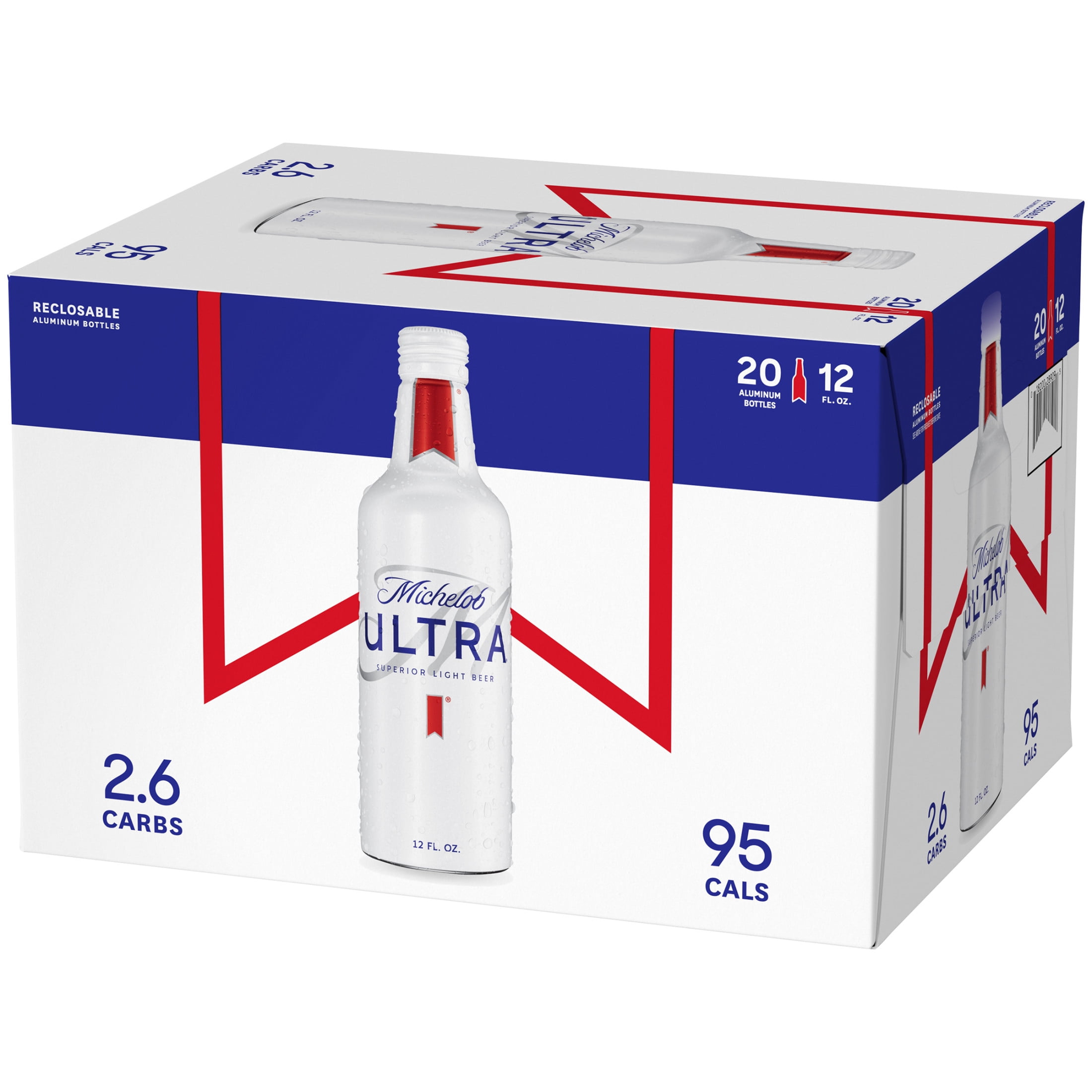 Michelob Ultra American Light Lager Beer 20 pack 12 fl oz Aluminum Bottles 4.2% ABV