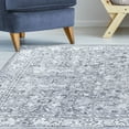 thumbnail image 6 of Boho Distressed Floral Indoor Area Rug, Charcoal, 3' 6" x 5' 6", 6 of 6