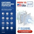 thumbnail image 3 of BNX TruFilter 16x25x4 (15.5’’ x 24.5’’ x 3.63‘’ Slim Fit) MERV 13 Air Filter (2-Pack) - MADE IN USA - Air Conditioner HVAC AC Furnace Filters Health, Allergies, Mold, Bacteria, Smoke, MPR 1900 FPR 10, 3 of 5