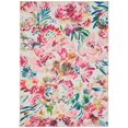 thumbnail image 1 of Julian 5' x 7' Washable Area Rug, Raspberry and Ivory, 1 of 8