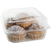 120 Pcs Clear Plastic Hinged Take Out Containers Disposable Clamshell Food Cake Containers, Cookies, Salads, Pasta