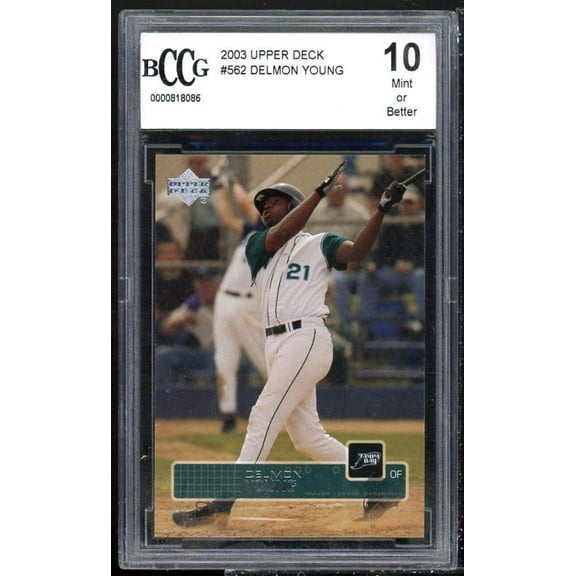Delmon Young Rookie Card 2003 Upper Deck #562 BGS BCCG 10