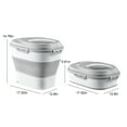 thumbnail image 2 of Cereal Rice Storage Container-Collapsible & Large Capacity 30 to 50 Lbs Dispenser Bin with Rolling Wheel Airtight Locking Lid,Dog Pet Cat Flour Sugar Plastic Leakproof Sealable Large Kitchen, 2 of 8