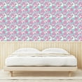 thumbnail image 3 of Ambesonne Floral Peel & Stick Wallpaper for Home, Flower Motifs Vintage Art, 13"x36", Pale Fuchsia Seafoam, 3 of 5