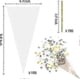 thumbnail image 2 of 100pcs Clear Cone Bags, Sweets Cellophane Treat Bags, 25x13cm Plastic Candy Triangle Bags With Twist Ties For Food_happy B, 2 of 5