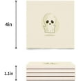thumbnail image 3 of FMSHPON Halloween Ghost Set of 6 Coaster for Drinks, Absorbent Ceramic Stone Coasters Cup Mat with Cork Base for Home Kitchen Room Coffee Table Bar Decor, 3 of 4