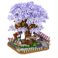 thumbnail image 3 of Purple Sakura Tree House Building Block, Cherry Blossom Model Building Blocks DIY Toys For Children Toy For Gift, 3 of 4