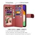 thumbnail image 2 of Galaxy A52 5G Wallet Case, Takfox PU Leather ID Credit Card Holder Slots Folio Flip Magnetic Detachable Hard Phone Case[Kickstand]& Lanyard for Samsung A52 5G-Wine Red, 2 of 6