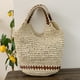 thumbnail image 1 of Bolso de hombro de verano para mujer informal tejido a mano para fiestas (beige), 1 of 8