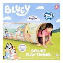 Bluey Deluxe Tunnel Play Tent Twist Pop and Play 5 Feet Long