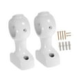 thumbnail image 2 of Tnarru 2 Pieces Curtain Rod Bracket Wall Mount Wood Decorative with Random Color Screw Accessory Ornament Multifunctional Heavy Duty White, 2 of 8