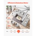 thumbnail image 3 of VEVOR 96" Aluminum Ceiling Fan No Light Remote Control Reversible Motor Brushed Nickel, 3 of 9